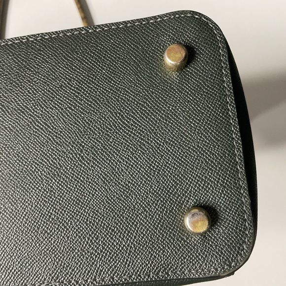 Coach Crossgrain Leather Green Snake Handle Casey Tote Carryall Bag Purse F31474 - Picture 13 of 14